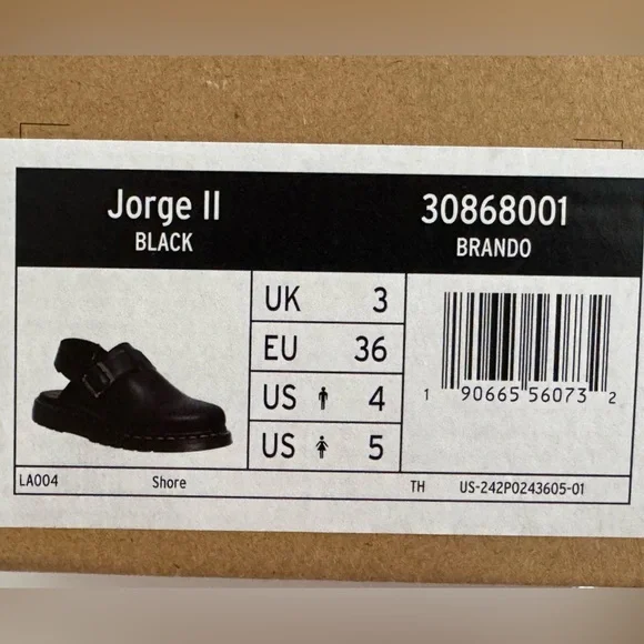 Brand New Dr. Martens Jorge II Leather Slingback Mule. Women's size 5 - Picture 5 of 6